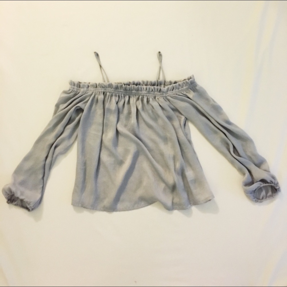 LA Hearts Satin Off The Shoulder Top